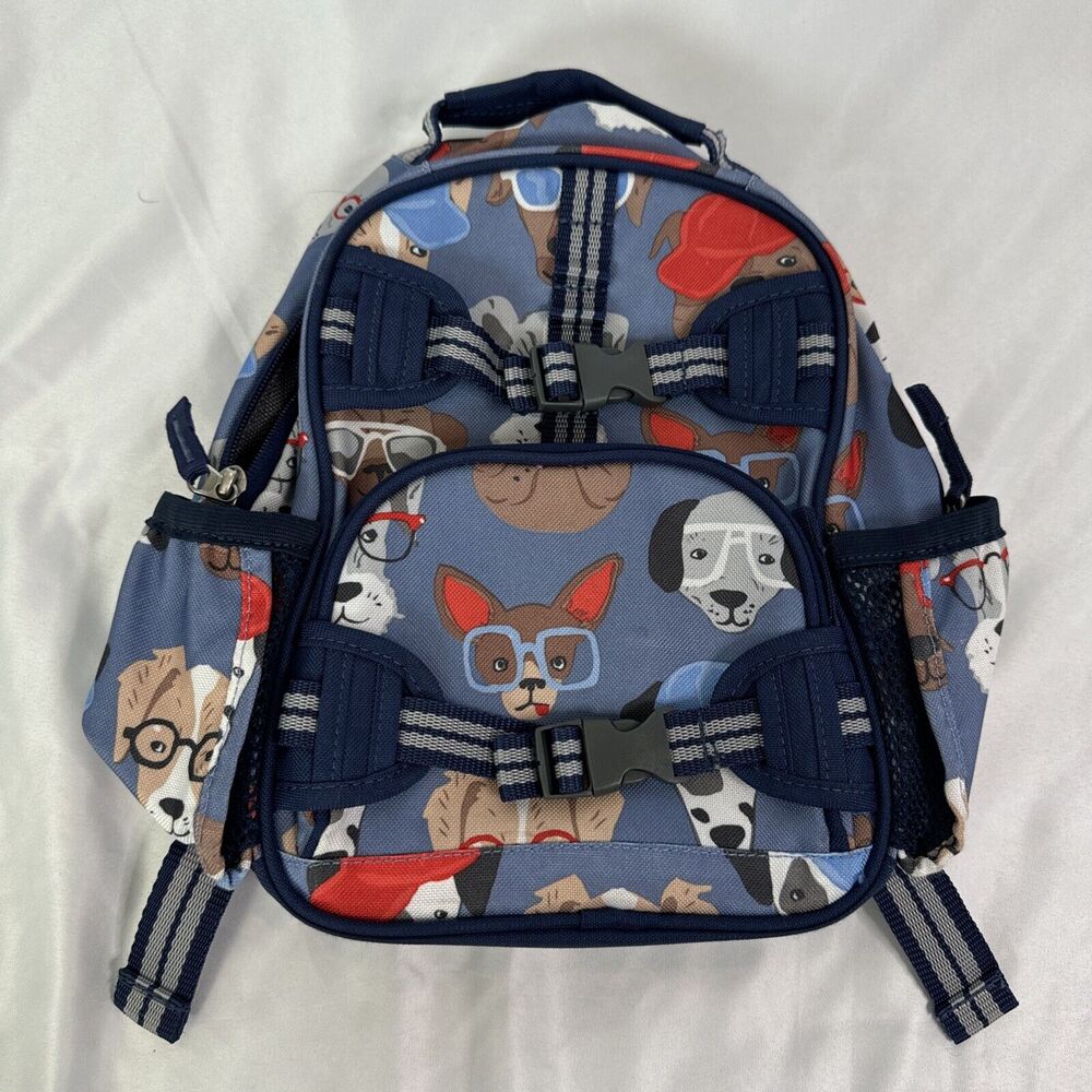 Pottery Barn Kids Blue, Navy Puppy Dog Backpack - Small 12”